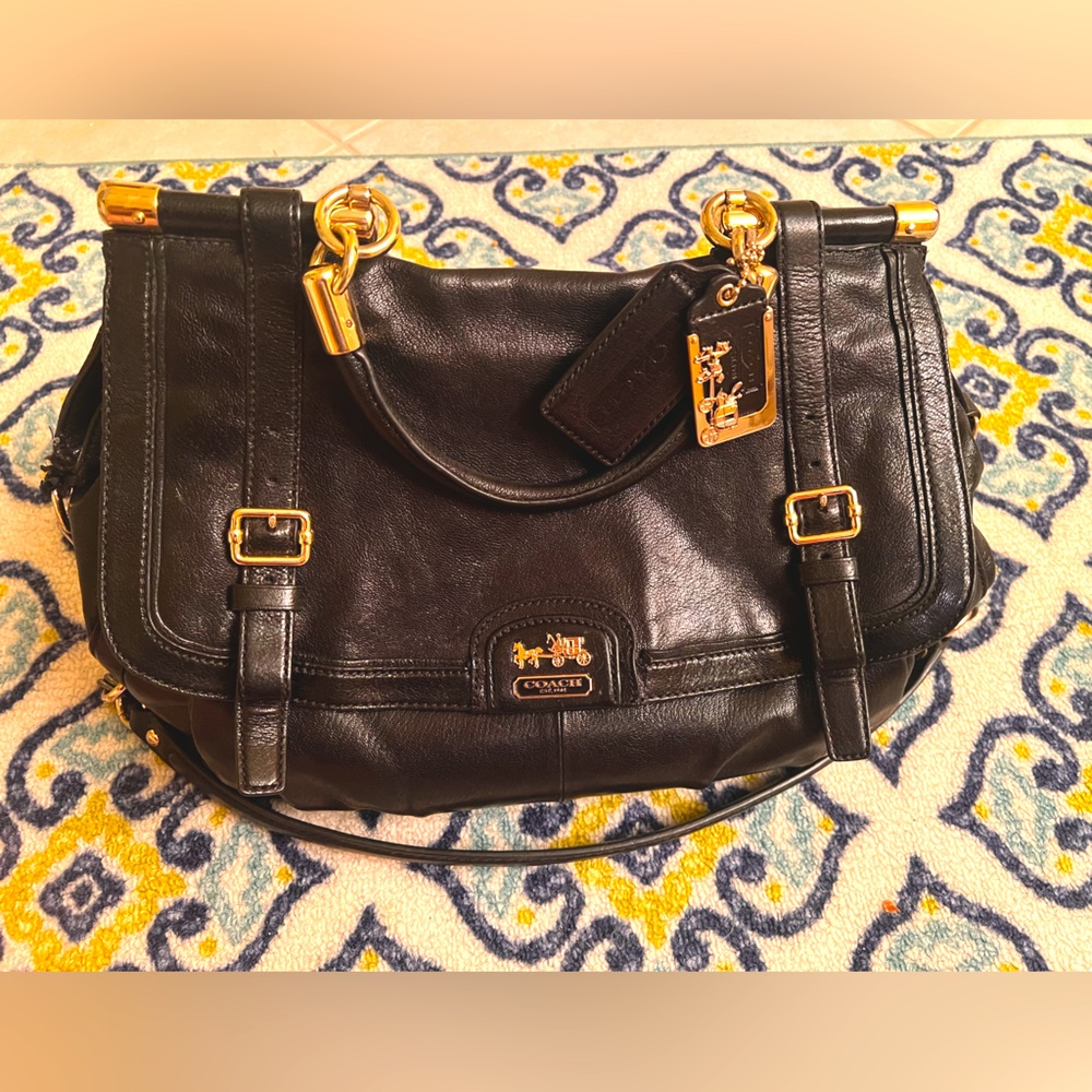 Coach Mad Pin Leather Abby Satchel Handbag